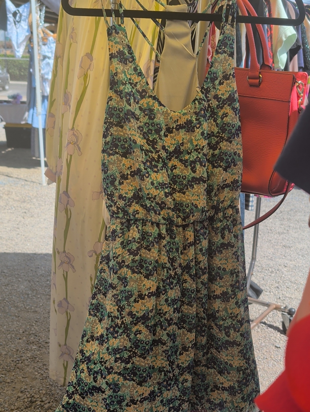 Lush Green and Yellow Floral Sundress